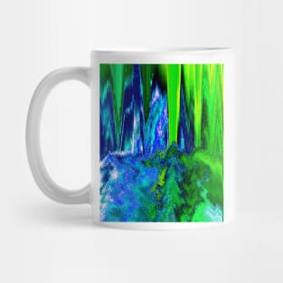 Melted Glitch (Blue & Green) Mug